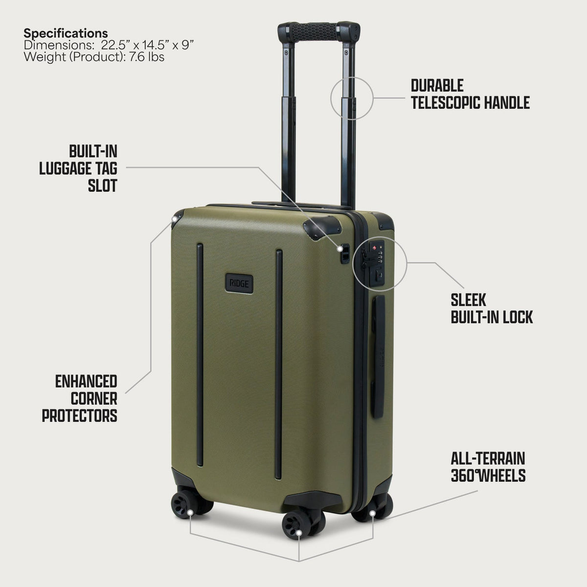 Ridge Long Haul Set - Matte Olive 06
