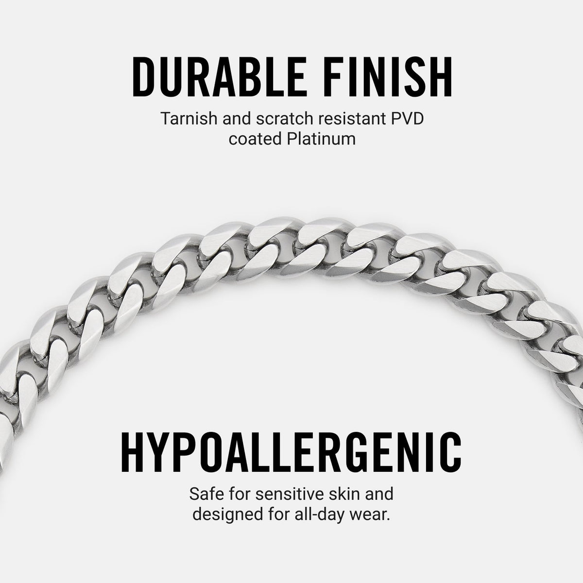 Curb Chain Kit - Platinum - Medium