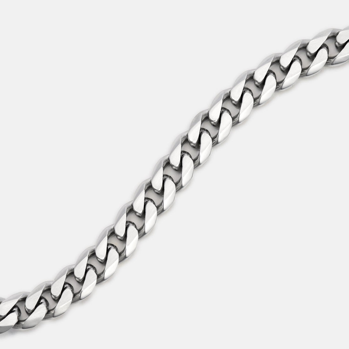 5mm Curb Chain - Platinum - 22"