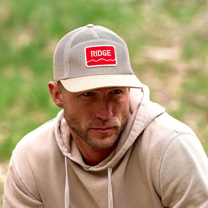 Ridge Mesh Snapback - Tan