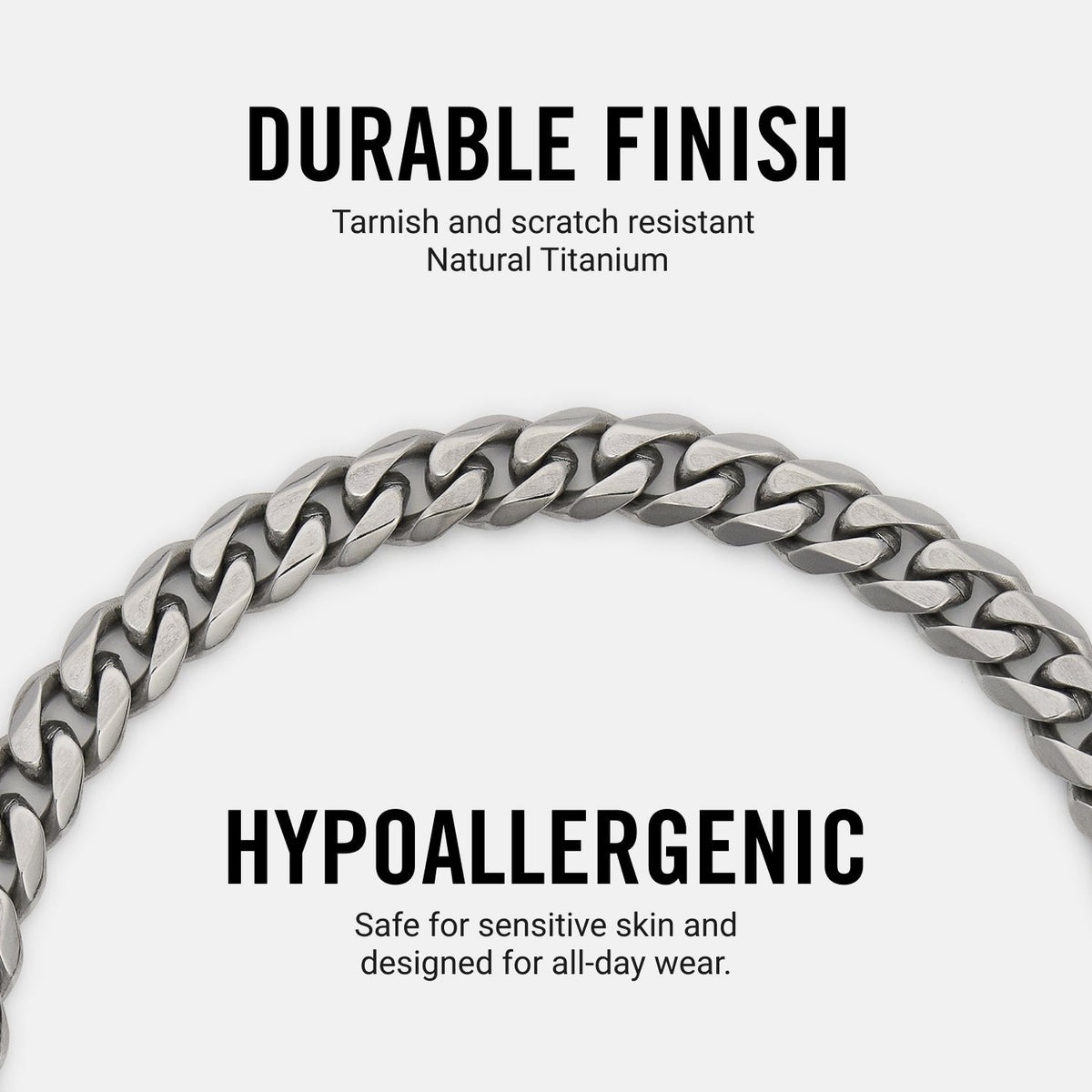 Curb Chain Kit - Titanium - Large