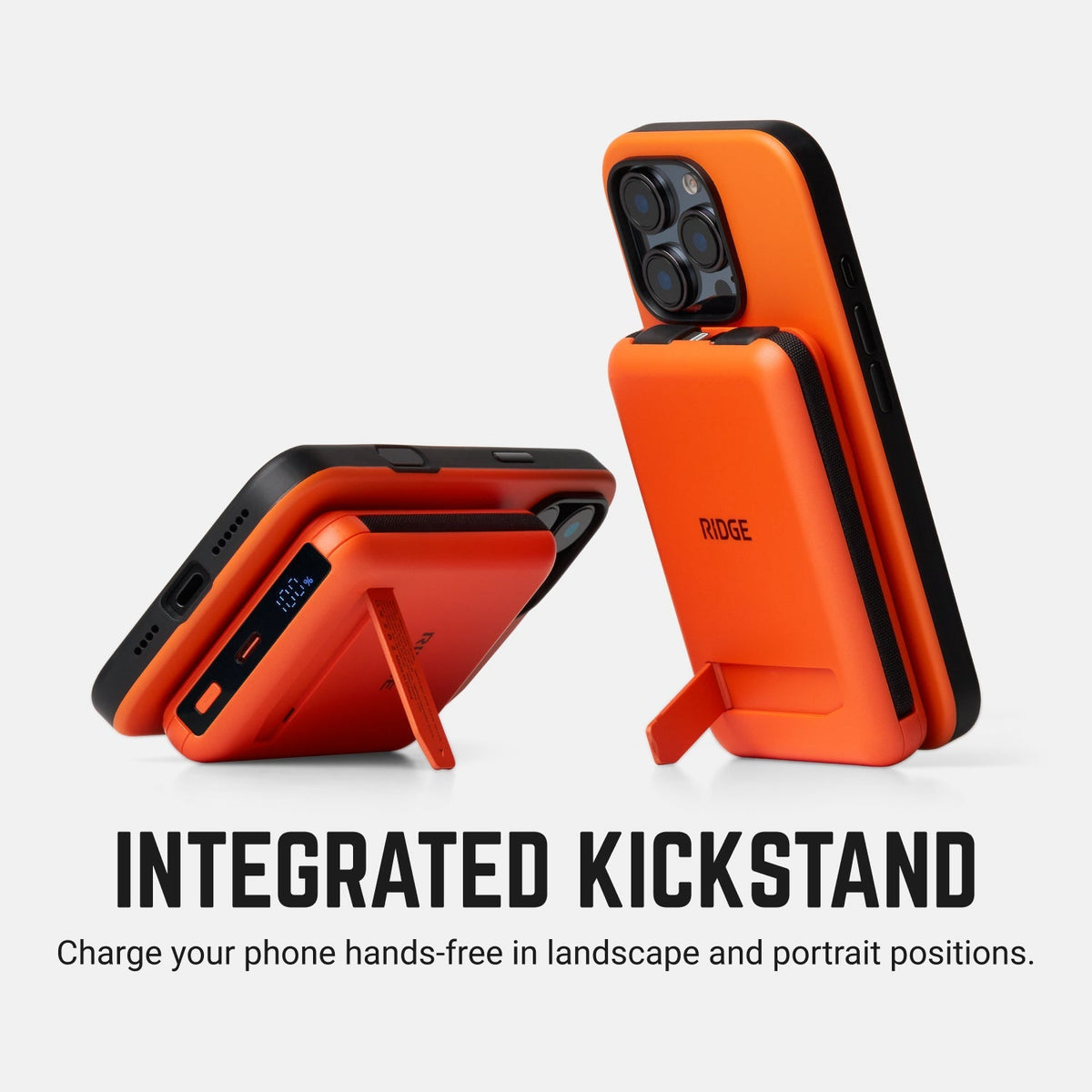 Ridge Everyday Charging Kit - iPhone 18 Pro - Basecamp Orange — power bank infographic 4