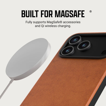 Ridge Everyday Charging Kit - iPhone 18 Pro - Tobacco Brown Leather — case infographic 1