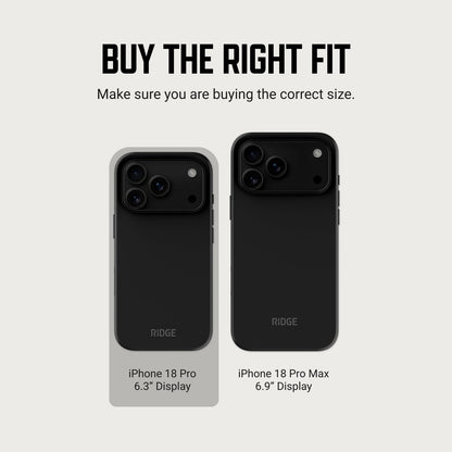 Ridge Phone Case - iPhone 18 Pro - Matte Black