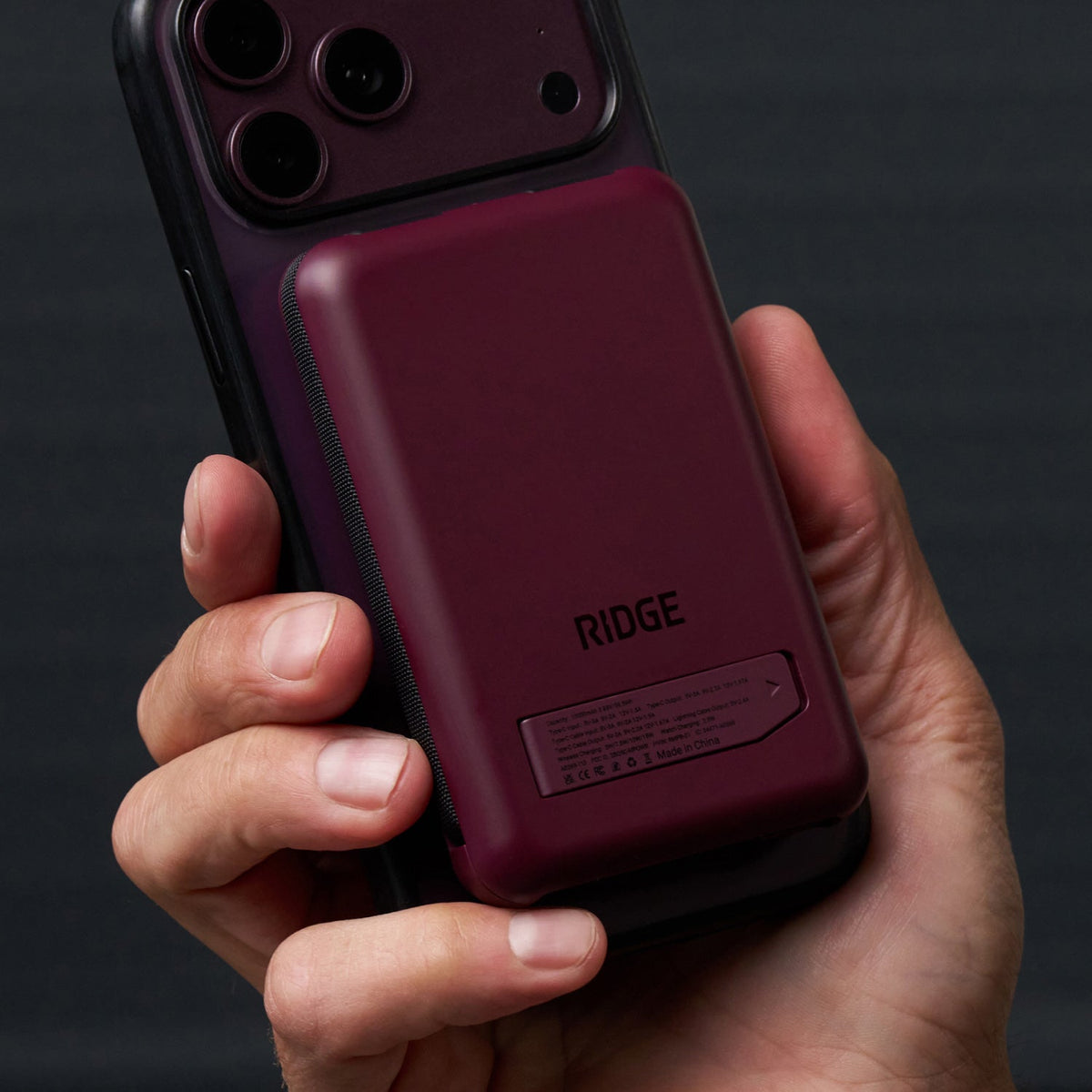 Ridge Power Bank - 10k mAh Bundle - Burgundy - 2-Pack