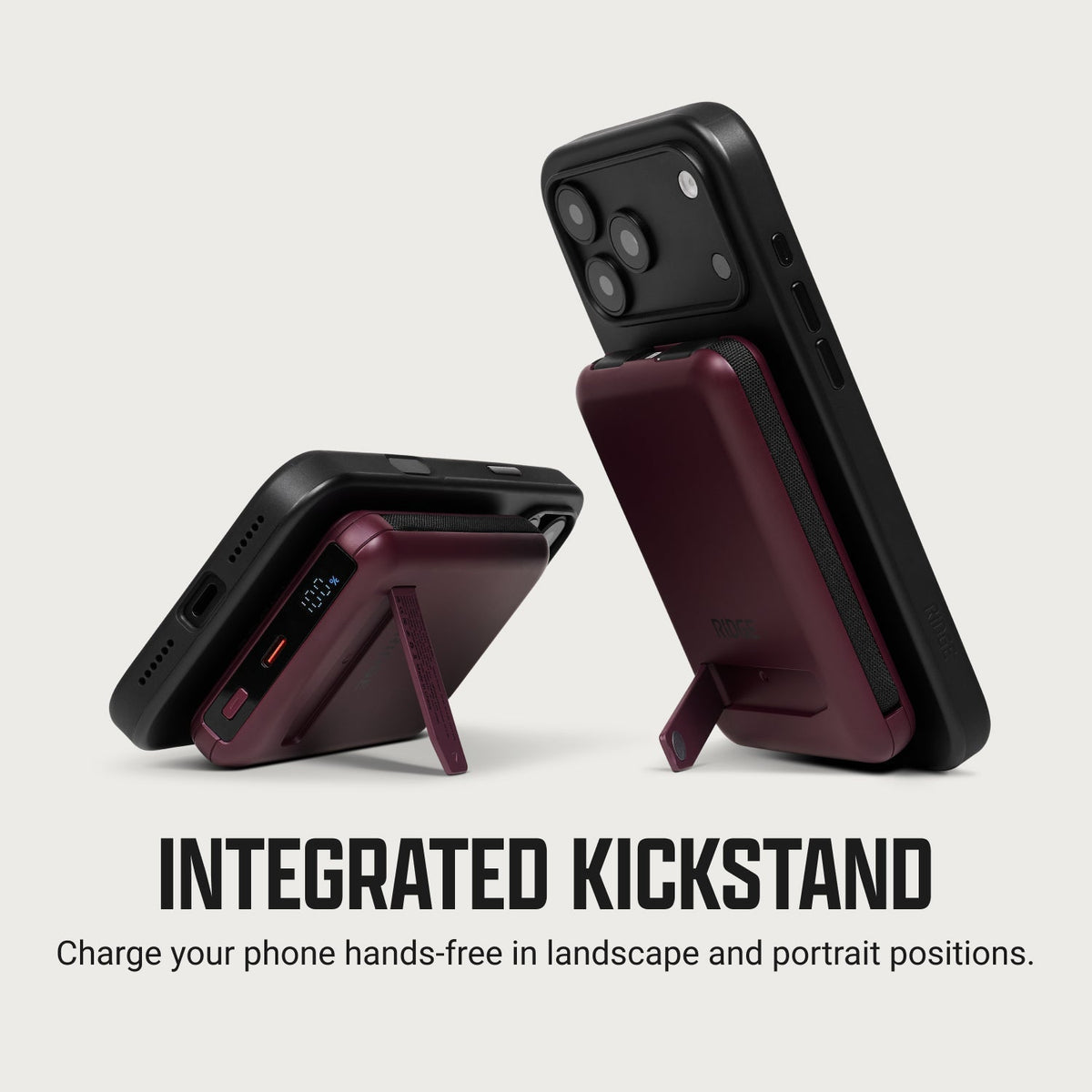 Ridge Power Bank - 10k mAh Bundle - Burgundy - 2-Pack