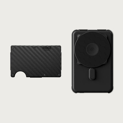 Ridge Wallet + Power Bank - Carbon Fiber 3K + Matte Black — image 1