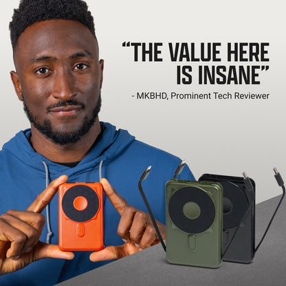 Ridge Wallet + Power Bank + KeyCase - Basecamp Orange — infographic 1